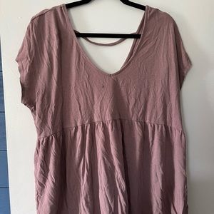 Torrid Babydoll Tee in Mauve